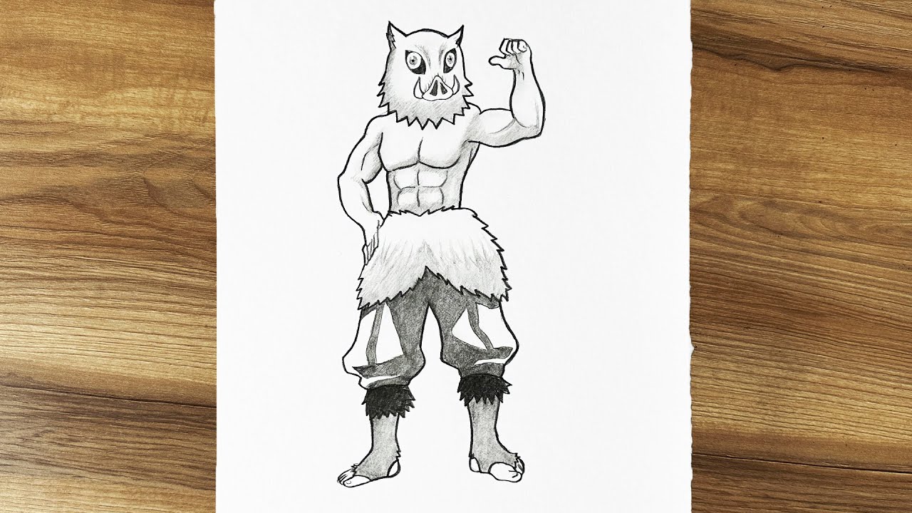 How to draw Inosuke full body || Inosuke Hashibira from Demon Slayer