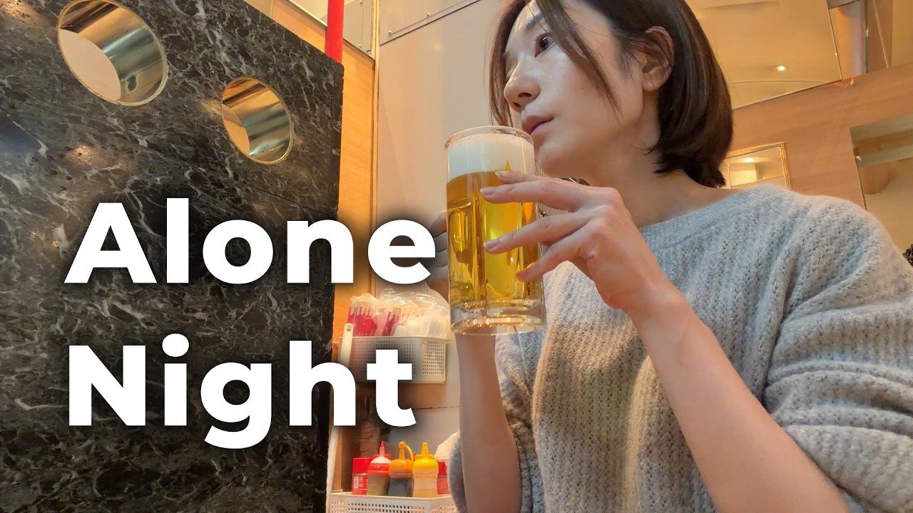 Alone Night in Japan 🇯🇵 | A Working Woman’s Long Day, Train Commute & Solo Dinner