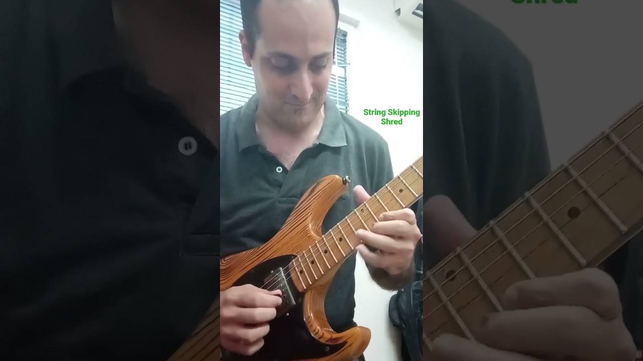 Shred Guitar - String Skipping Etude