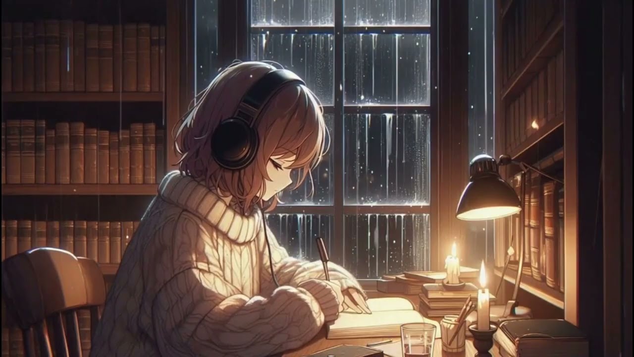 Dark Academia Cozy Library Lofi for Deep Work and Reading – 2 Hour