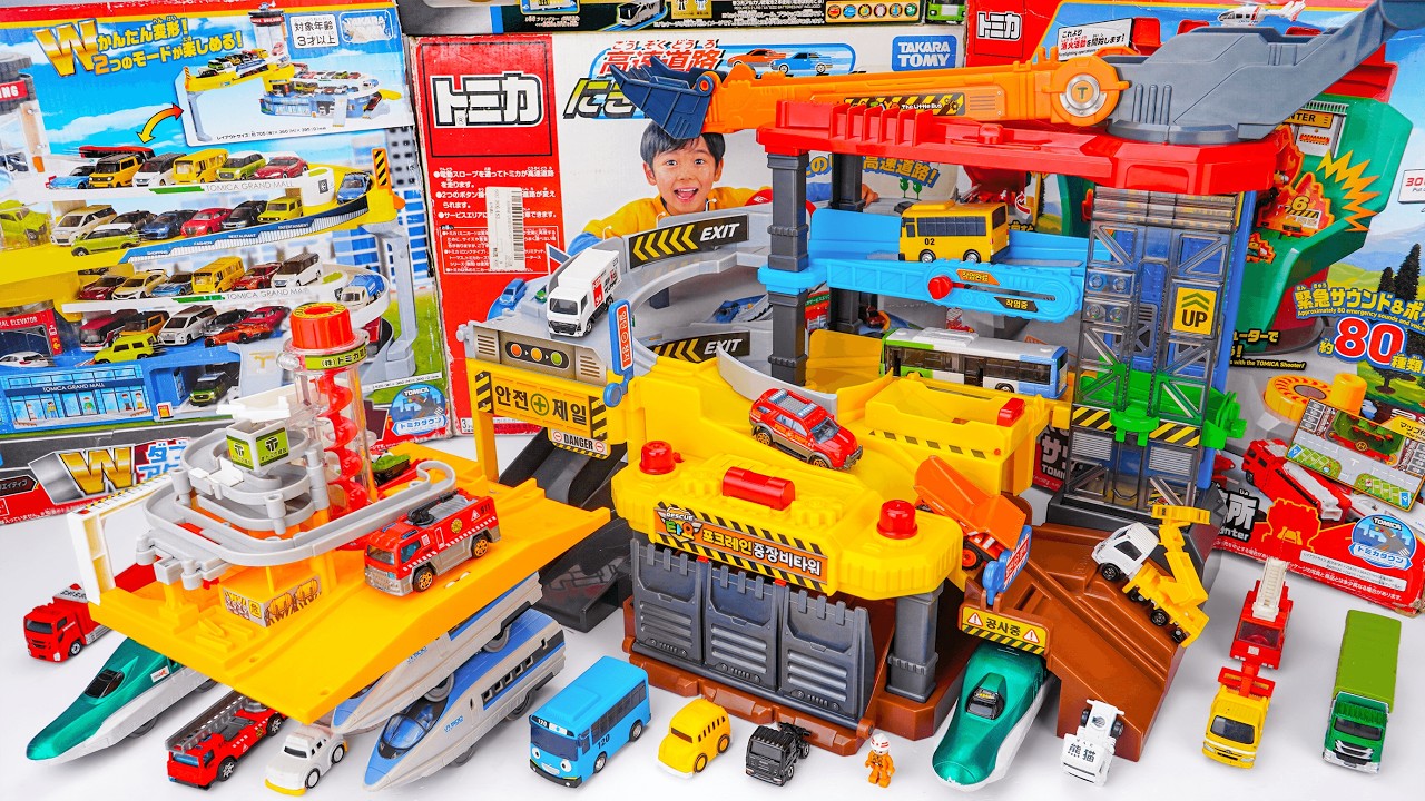 타요 포크레인 중장비타워 Tayo Excavator Heavy Equipment Tower Playset ASMR Satisfying with Unboxing