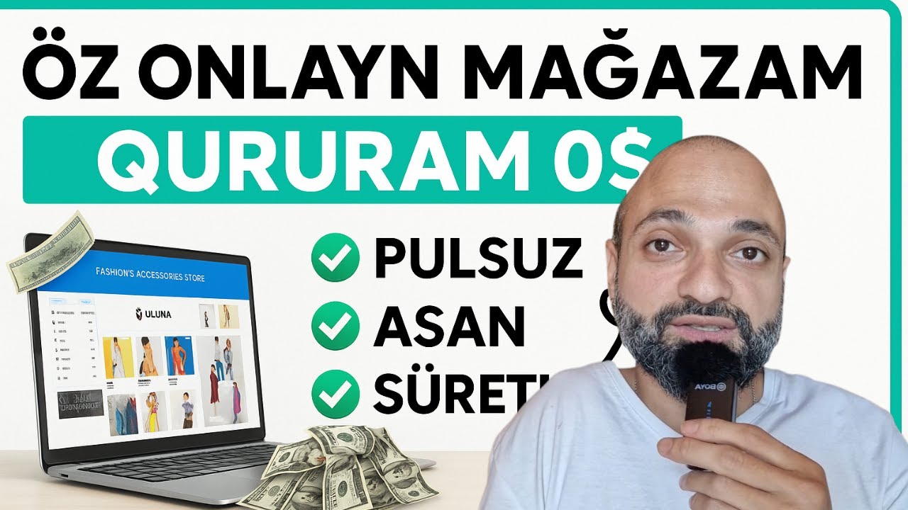Öz onlayn mağazanı yarat və dərhal satışlara başla / Kodlaşma biliyi olmadan, PULSUZ başlamaq imkanı