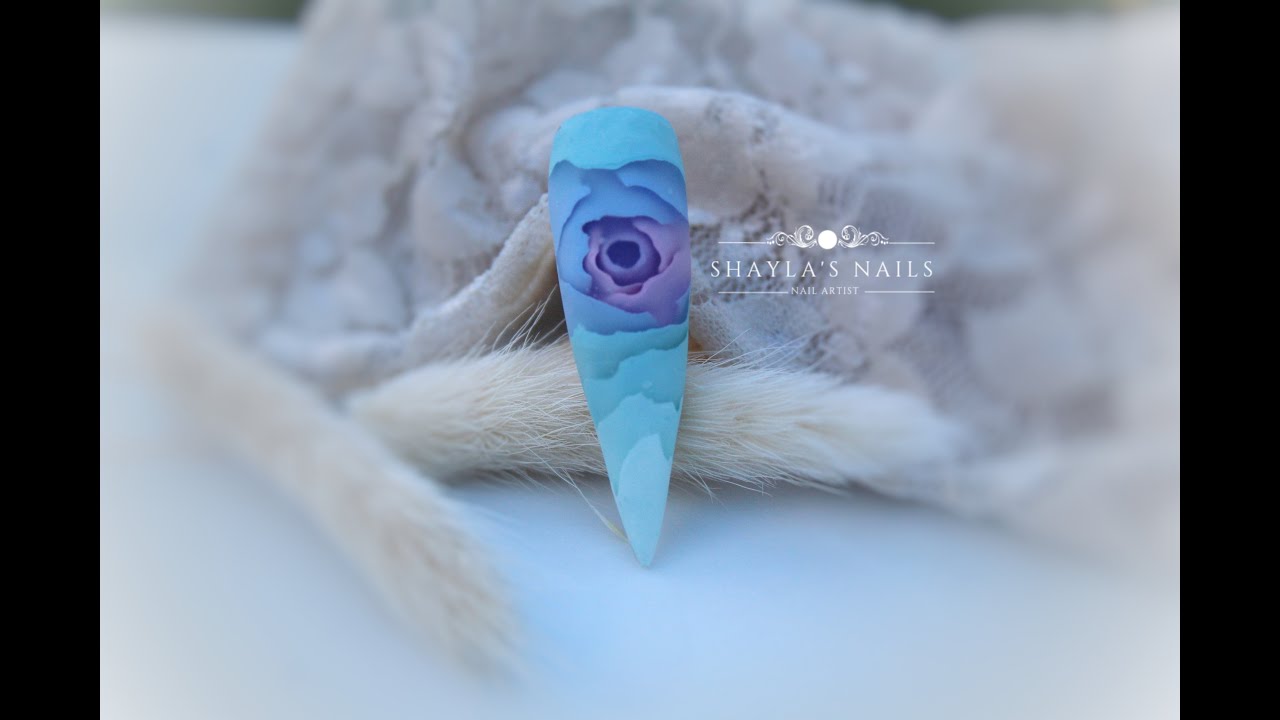 Encapsulated Rose nail art. 3D rose nails trend 2022 acrylic flower, gel flower on nails- 🇬🇧 audio