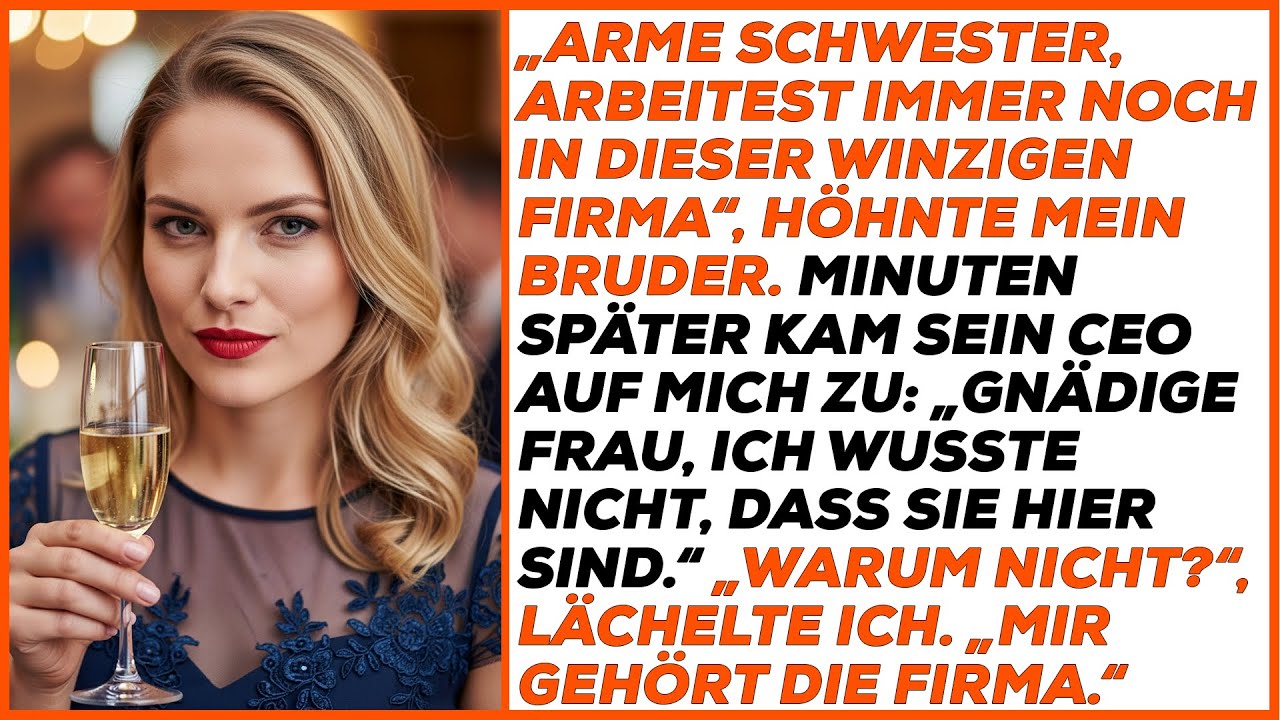 Mein Bruder verspottete meine gescheiterte Karriere auf seiner Hochzeit.