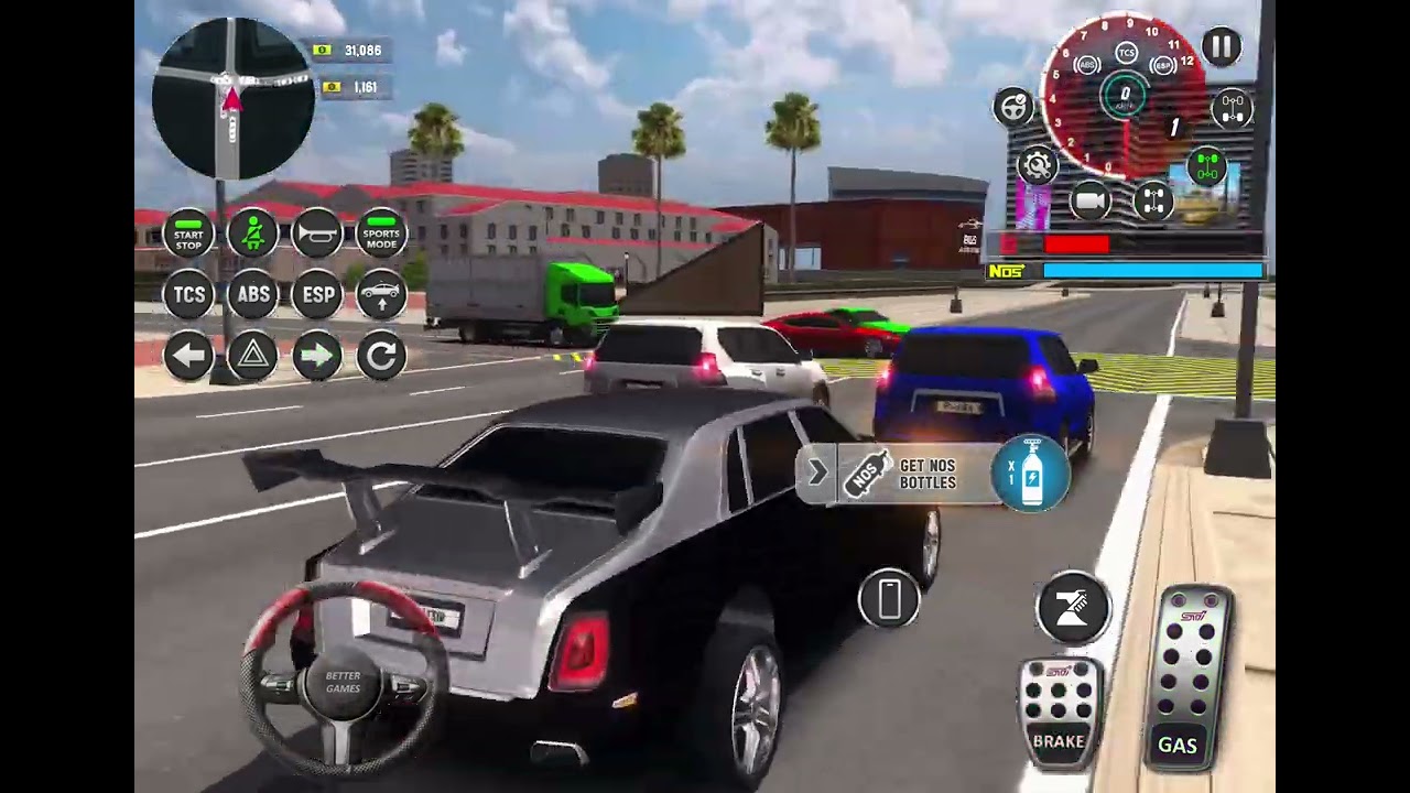 Playing driving simulator games 