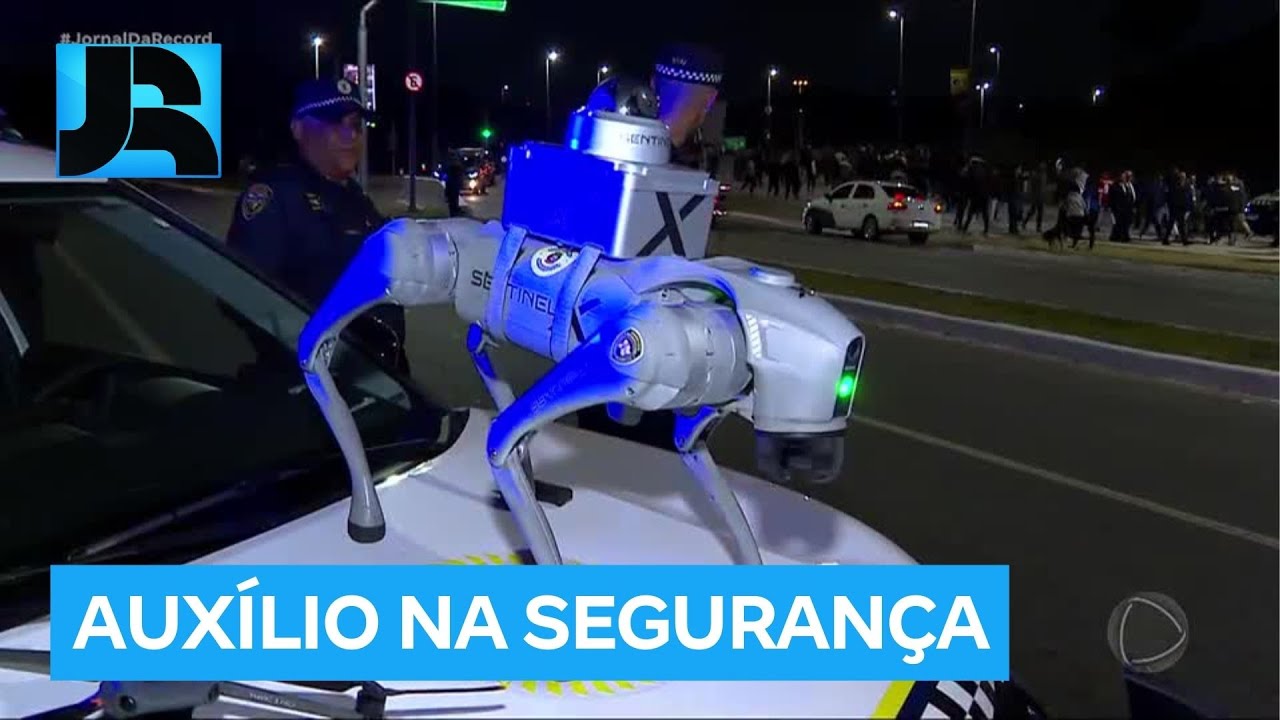 São Paulo ganha cachorro robô para ajudar a identificar e a prender criminosos em grandes eventos