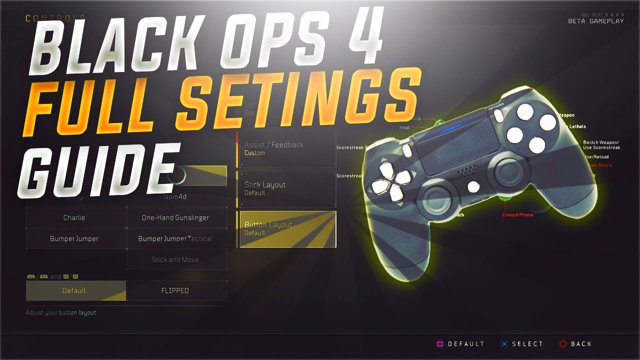 BEST BLACK OPS 4 SETTINGS for SCUF and NON-SCUF CONTROLLERS PS4/XBOX - SETTINGS & SENSITIVITY GUIDE
