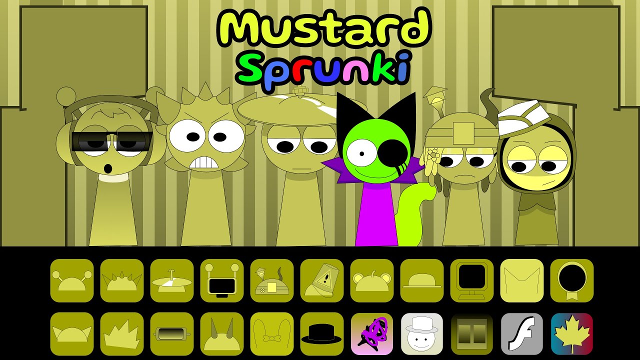 Sprunki Mustard Style – All Characters Horror Remix | K - Sprankie Games