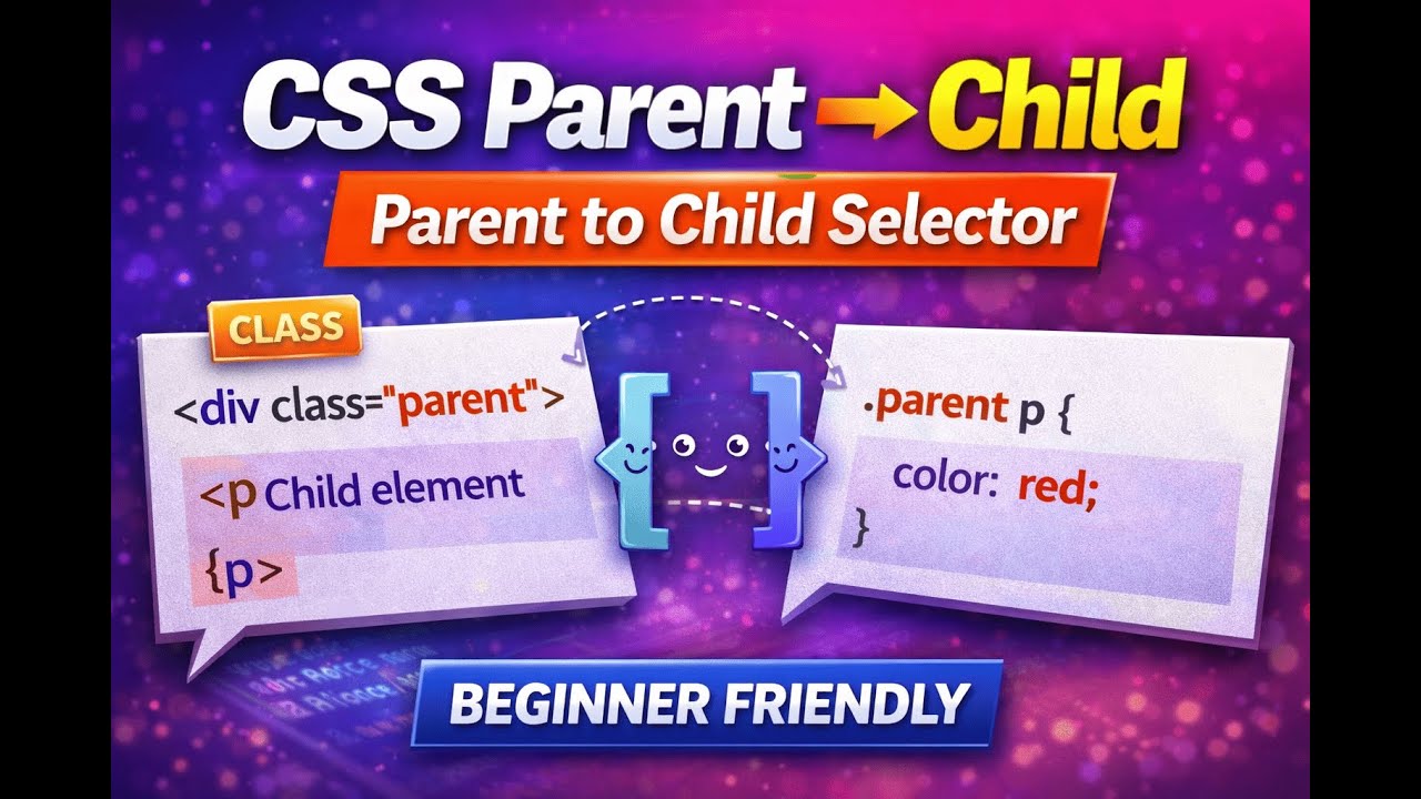 CSS Parent to Child Selector Explained | Beginner Friendly