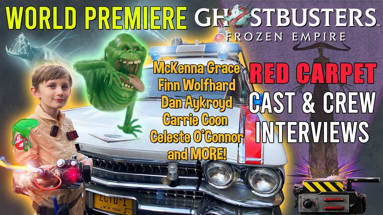 Ghostbusters Frozen Empire Red Carpet Premiere Cast & Crew Interviews Finn Wolfhard McKenna Grace NY