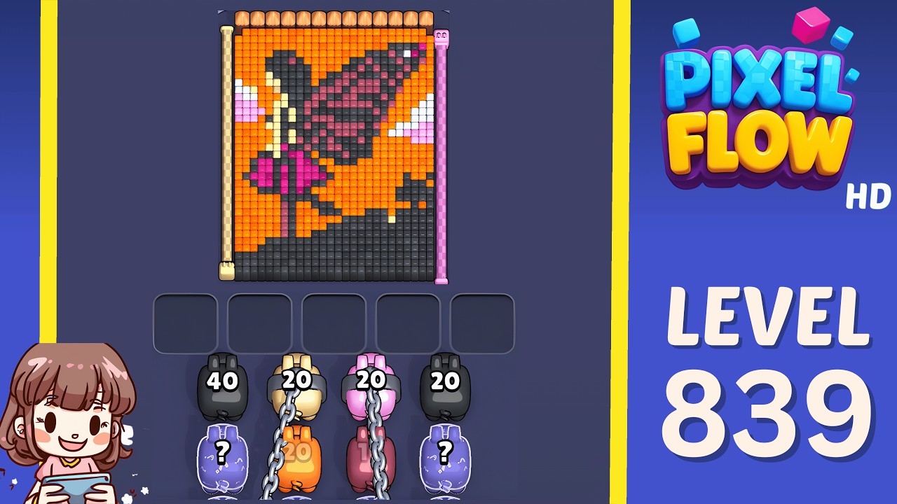 Pixel Flow Level 839 Solution Walkthrough