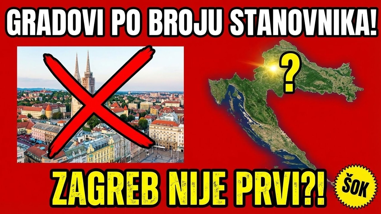 10 NAJVEĆIH GRADOVA U HRVATSKOJ – Nećete pogoditi #1!