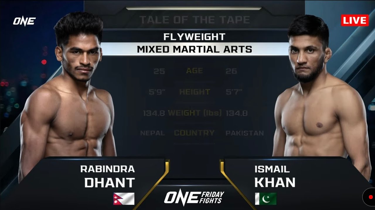 Rabindra dant (Nepal) vs ismail khan ( Pakistan) One championship