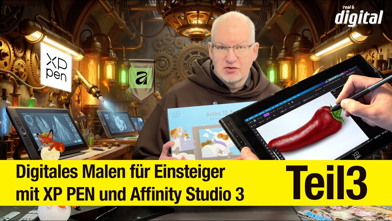 Digitales Malen lernen mit Affinity Studio und XP Pen - Für Einsteiger - Teil 3