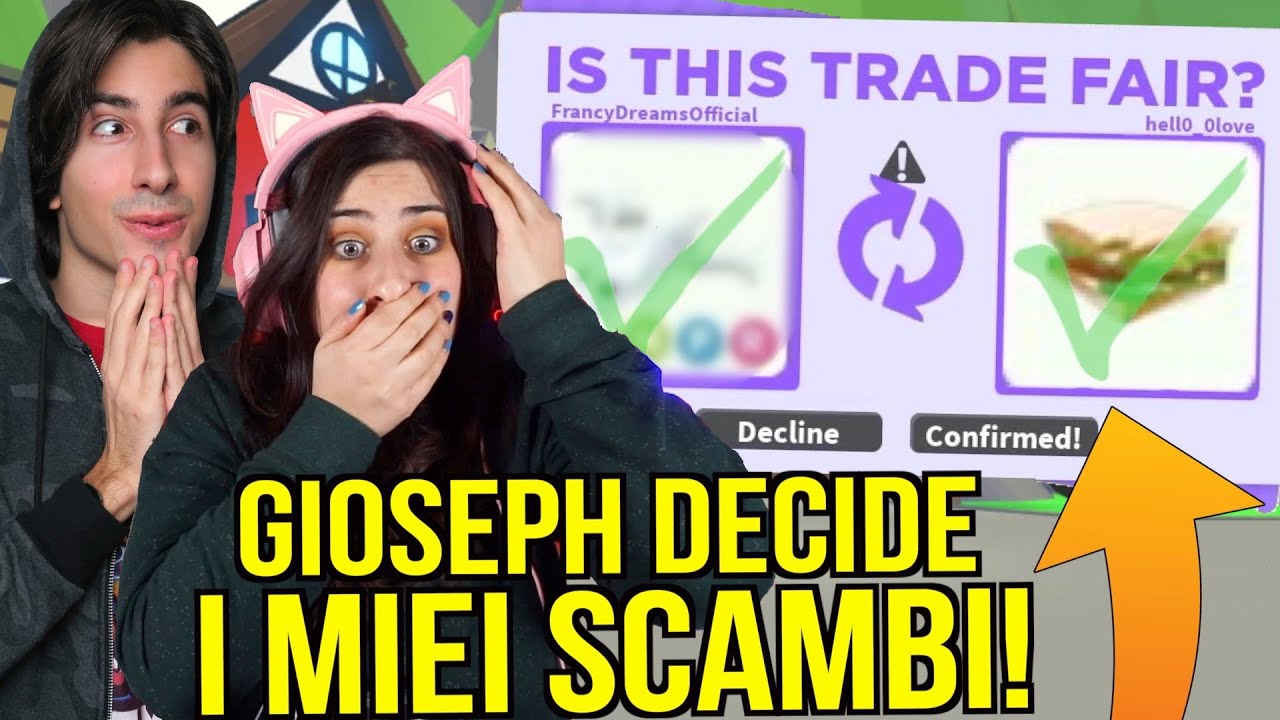 Il MIO RAGAZZO decide gli SCAMBI su ADOPT ME: cosa succederà? 😱 Roblox con @GiosephGamesTV By Francy