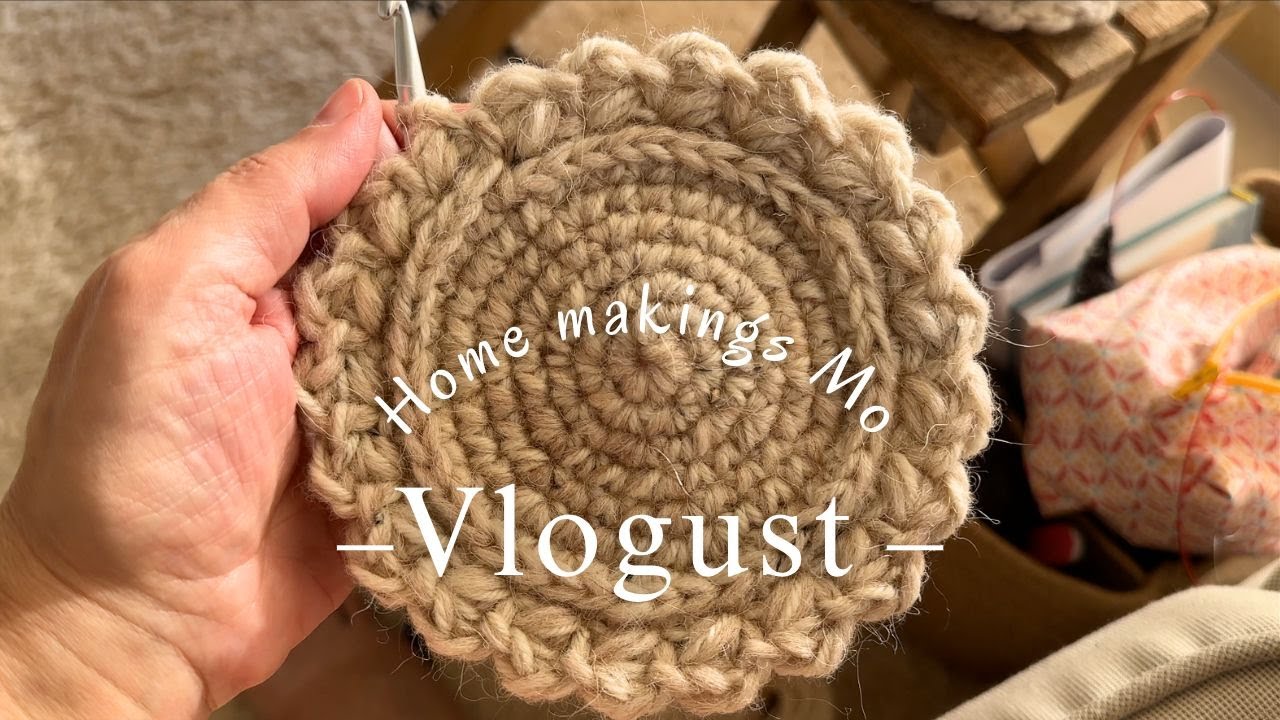 Vlogust Ep.14 - Knit Groups, Crochet Coasters, Stitch Marker Box & Cozy Cooking