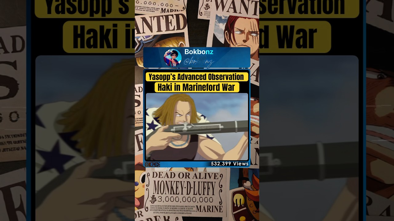Yasopp&rsquo;s Advanced Observation Haki, Shanks vs Blackbeard #onepiece #shorts #shanks