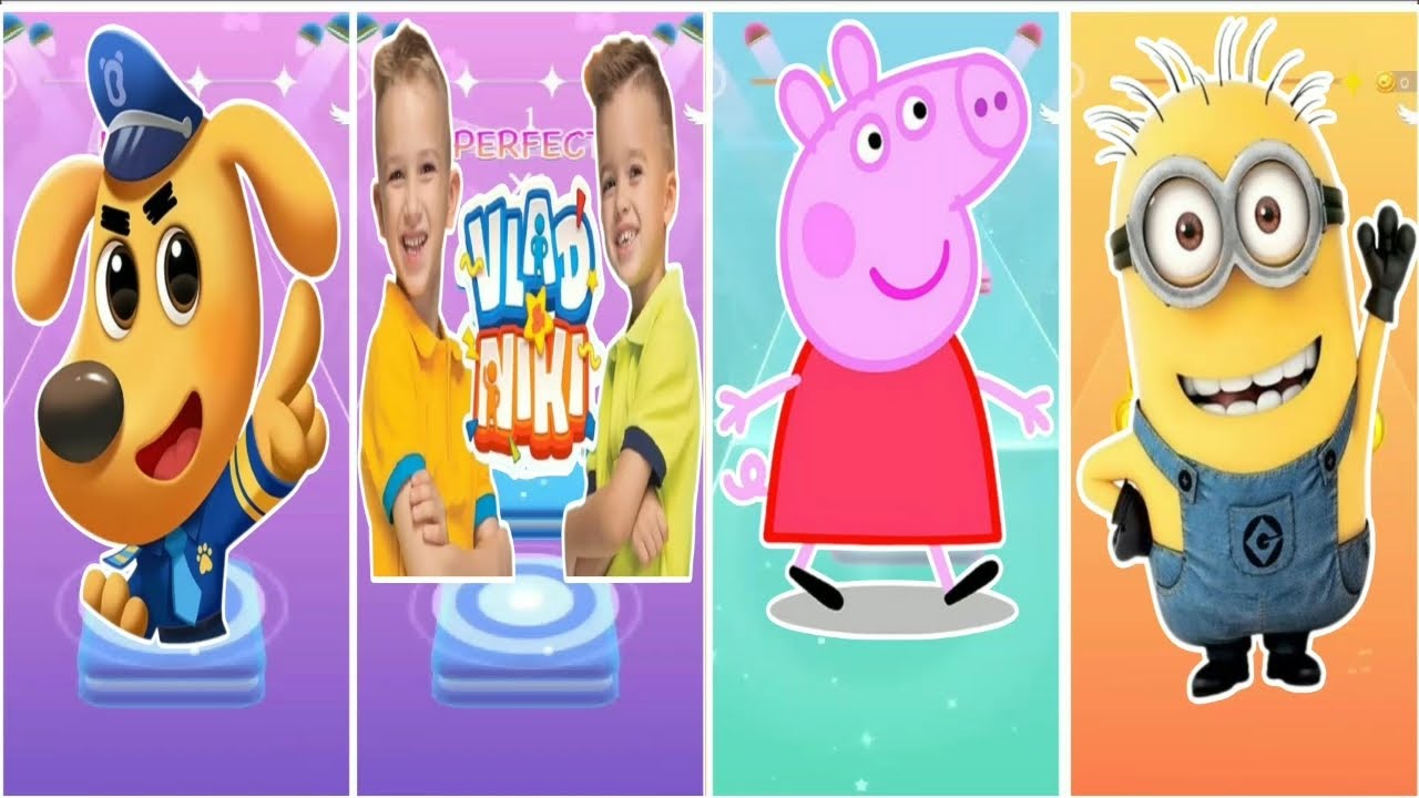 Sherif labrador vs Vlad and Niki vs Peppa pig vs Minions
