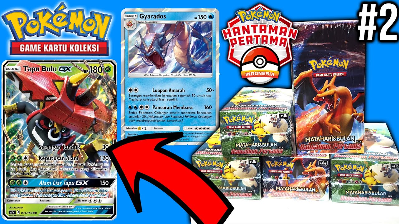 DAPET KARTU DEWA LAGI? RARE HOLO GYRADOS + TAPU BULU GX!  - Kartu Pokemon #2
