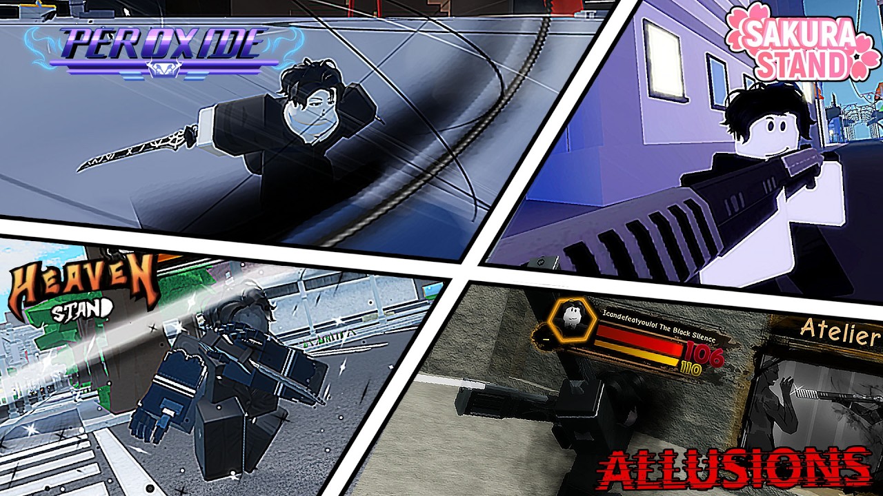 The Black Silence In Different Roblox Games (Type Soul, Heaven Stand, Sakura Stand, and Peroxide)