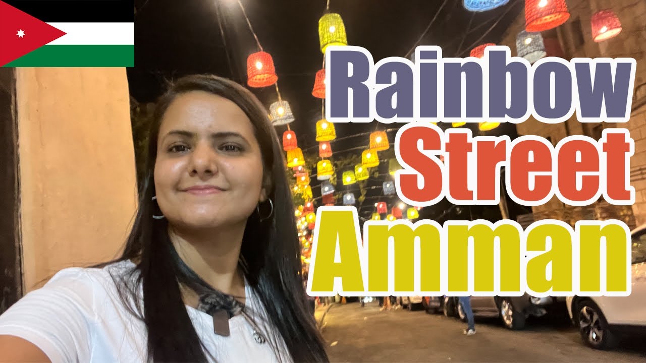 [4K] Rainbow Street Walking Tour | Nightlife | Amman, Jordan