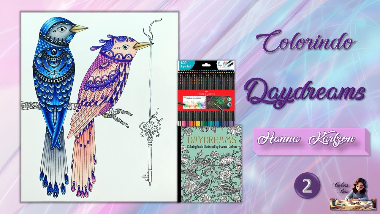 Colorindo Daydreams by Hanna Karlzon com Super Soft - Parte 2