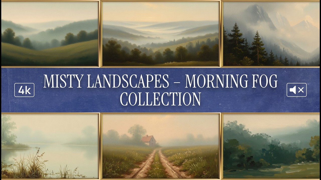 Misty Landscapes &ndash; Morning Fog | 4K Frame TV Art | No Music, 1 5H