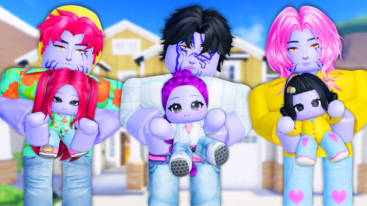 ABANDONED BABY RUMI, ZOEY & MIRA ARE ADOPTED BY DEMONS in Roblox! (Kpop Demon Hunters)