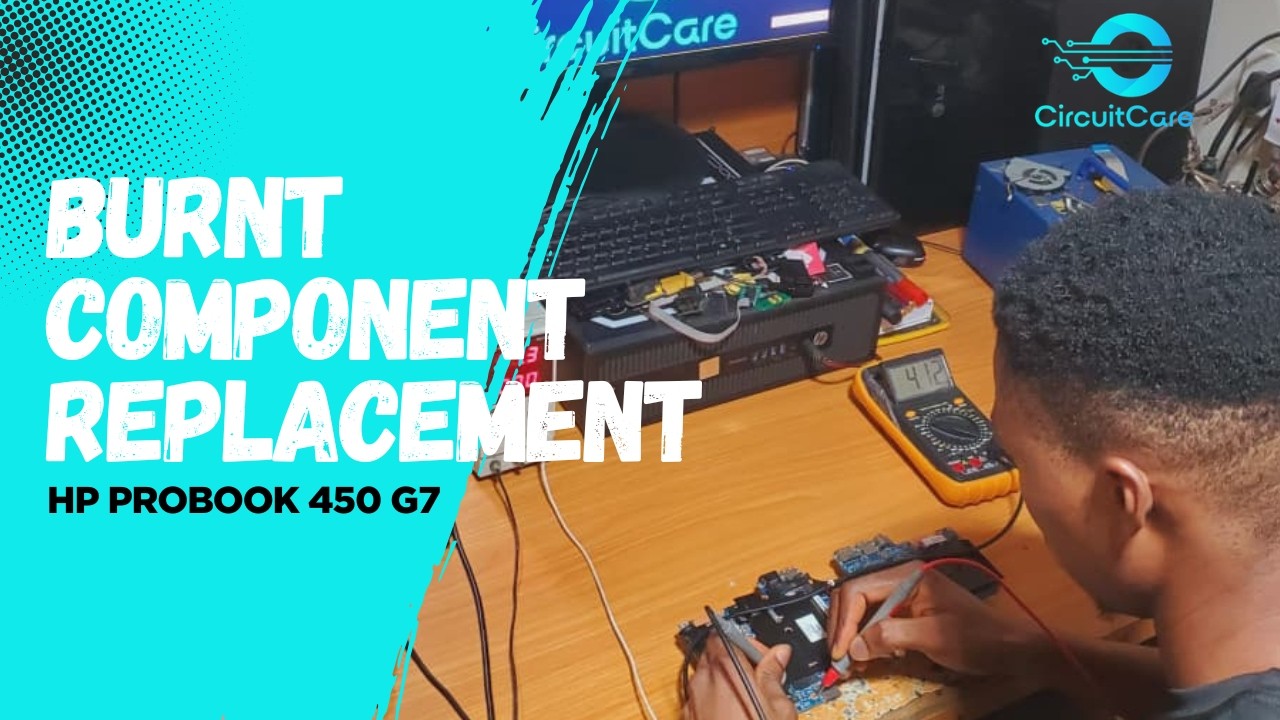 HOW TO REPLACE BURNT COMPONENT HP Probook 450 g7 #computerrepair #hplaptop