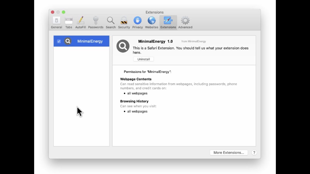 How to remove MinimalEnergy - potentially unwanted application using Combo Cleaner?