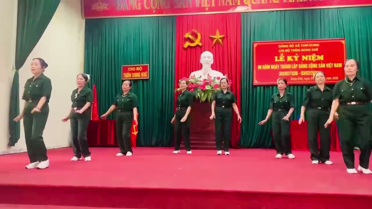 CLB Dưỡng sinh thôn Song Khê | Nhảy dân vũ | Cùng hành quân giữa mùa xuân |