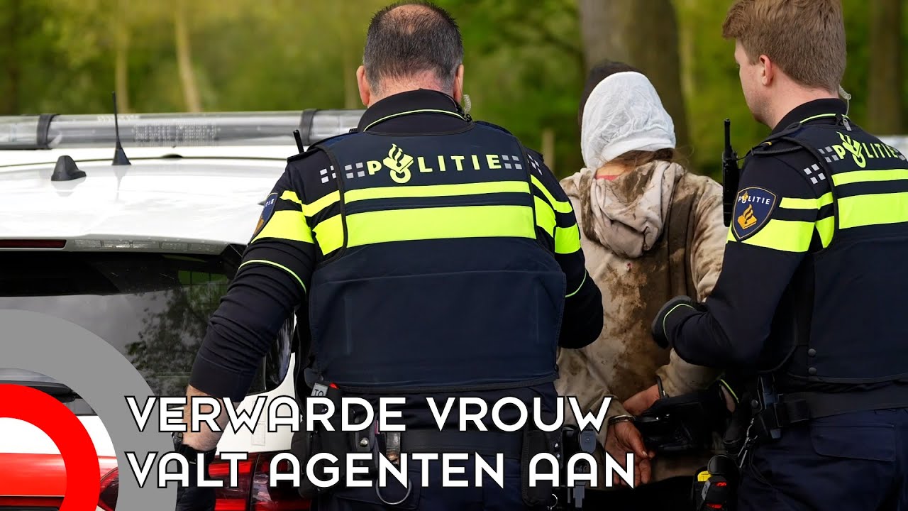Verwarde vrouw zorgt voor ophef in bos, agenten gewond