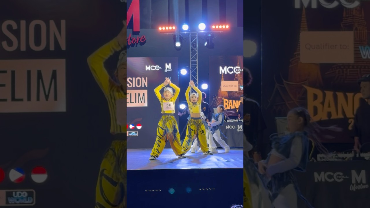 Sparkle on stage. 💛💛 Duo Under 10 /// UDO ASIA-PACIFIC STREET DANCE CHAMPIONSHIPS 2026 🌎🌍🌏