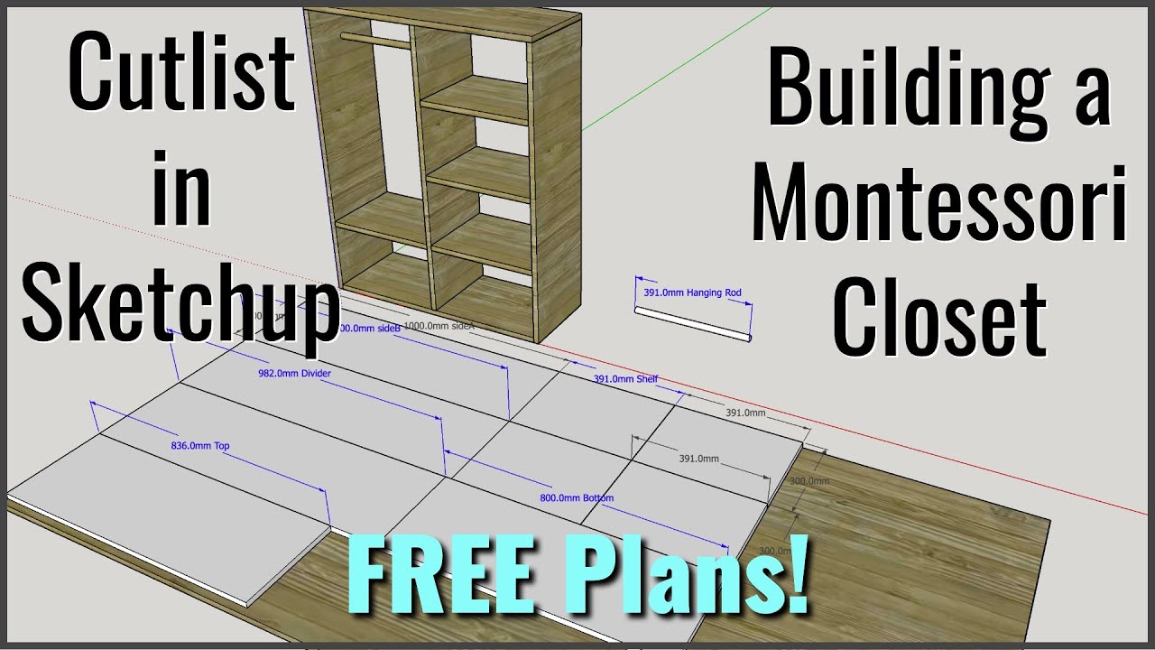 Sketchup builds and Cutlist // How I like planning my DIY projects