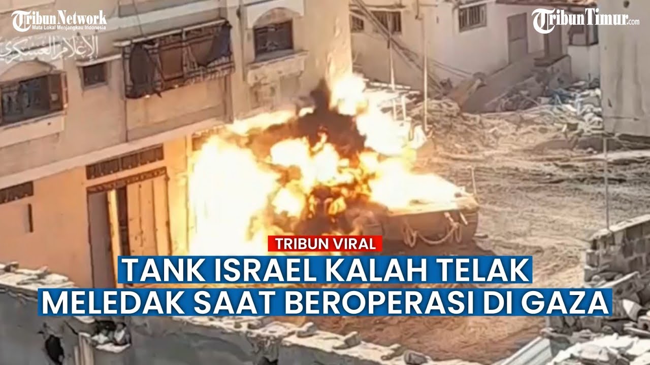 Tank Israel Auto Hancur! Brigade Al-Qassam Beraksi, Tembaki Target yang Beroperasi Jalur Gaza