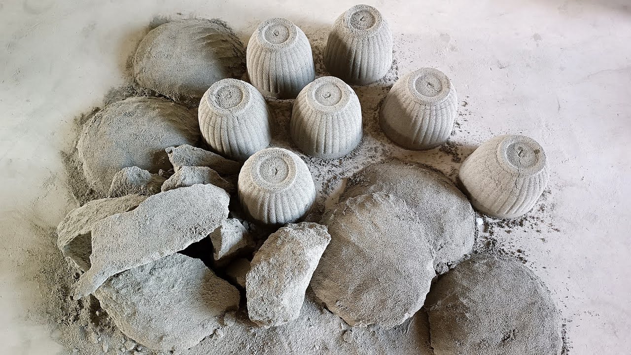 New Request Done ✅ Pure Grey Sand Chunks Slabs Shapes Dusty Crispy Dry Floor 💦 Bucket Mixing Earthy 