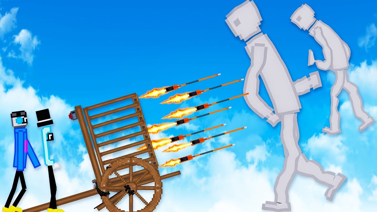 We Destroy Jiggly Soft Body Giants with a Flaming Hwacha in People Playground!