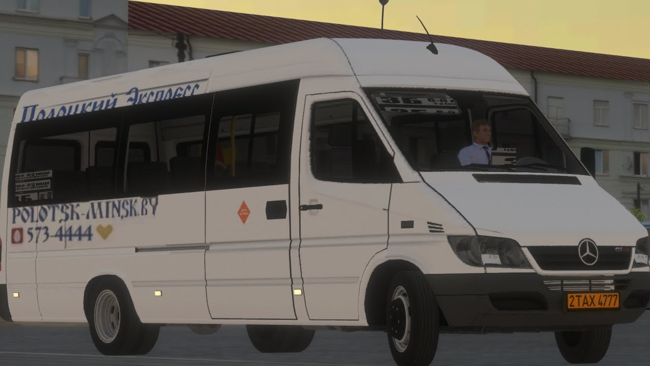 Рейс на МАРШРУТК MERSEDES-BENZ SPRINTER 411CLASSIK TDL НА КАРТЕ БОРИСОВ В PBSC 