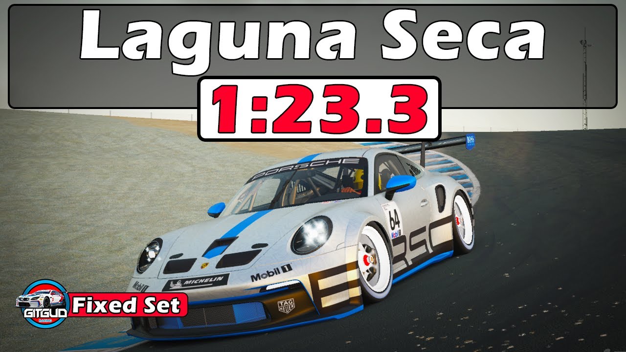 iRacing Porsche Cup Laguna Seca Track Guide - 1:23.3