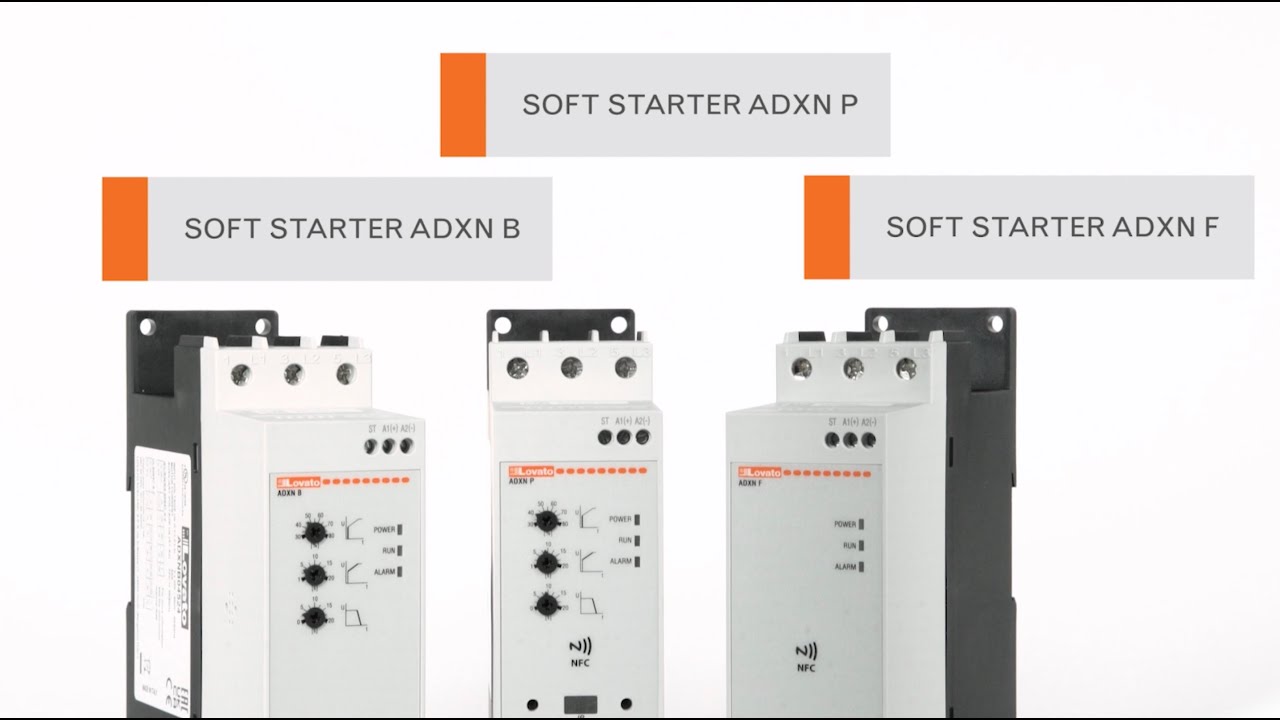 Come configurare i parametri con i 3 potenziometri - ADXN soft starter | LOVATO Electric