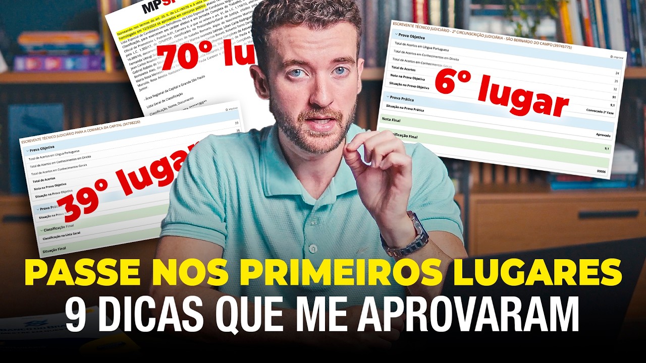 Como Ultrapassar 97% dos Concorrentes no seu CONCURSO (mostrei meus resultados)