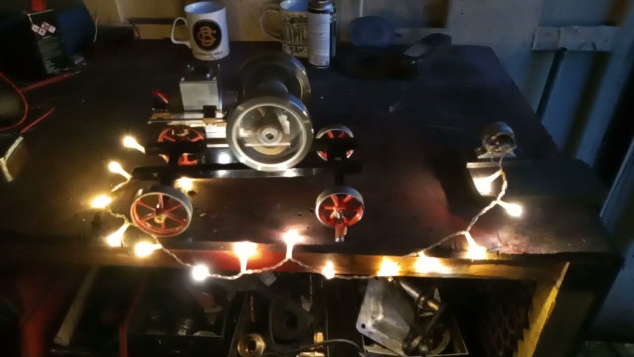 EACHINE ET1 \ microcosm m90 model hit and miss on trolley, running a Mr Brown's Dynamo