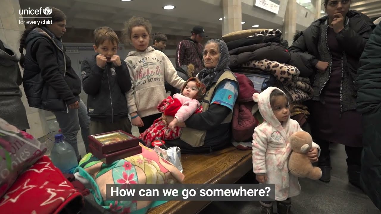 Thousands of children are forced to live in basements and inside metro stations in Kharkiv city