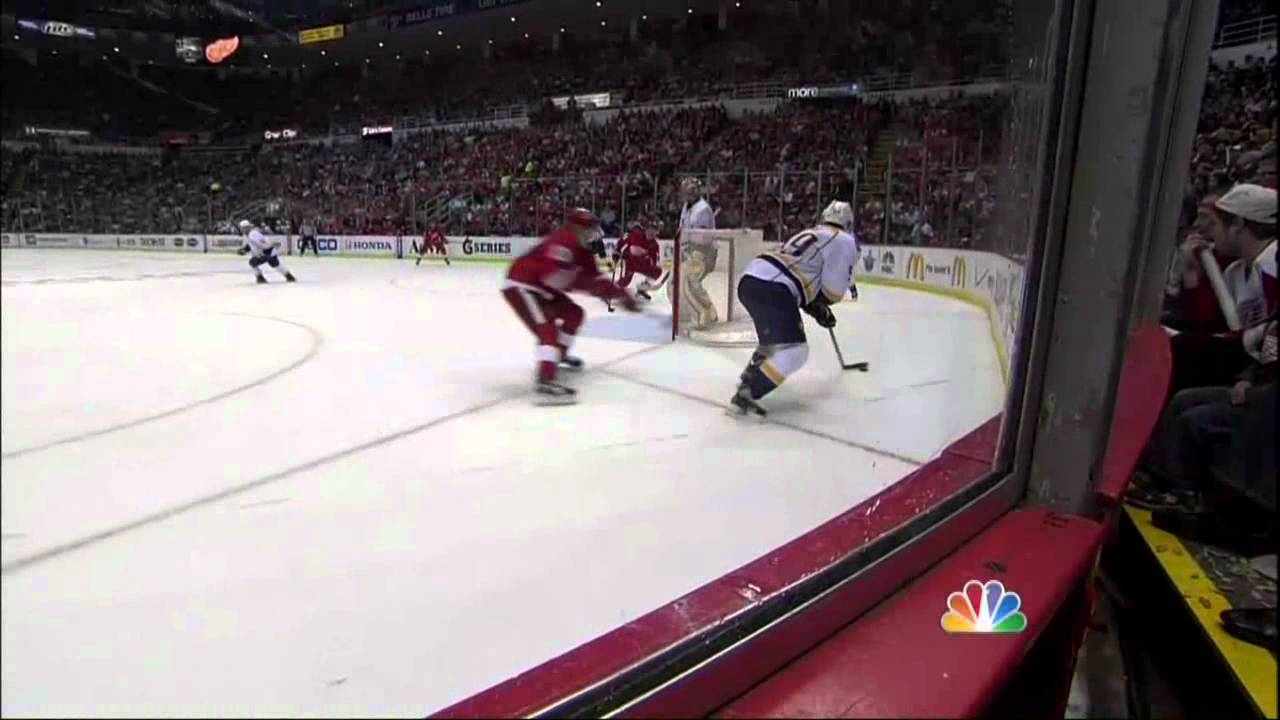 Pavel Datsyuk goal. Nashville Predators vs Detroit Red Wings 4/15/12 NHL Hockey