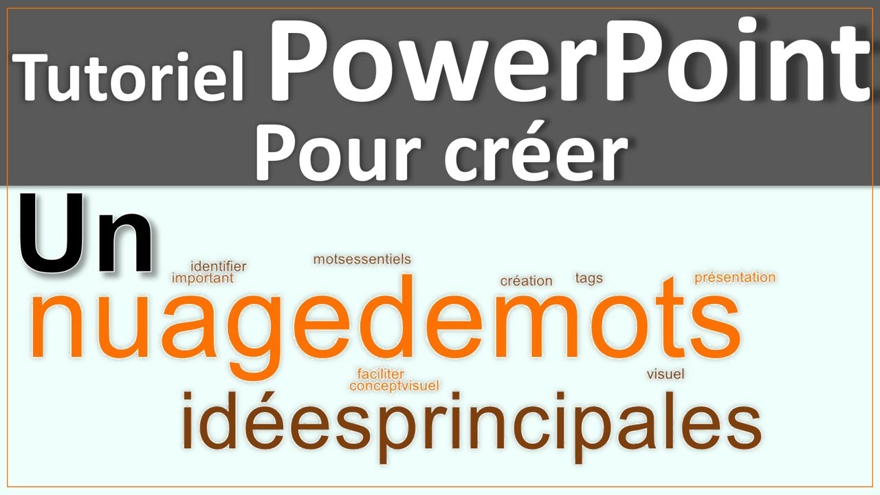 Créer un nuage de mots sur PowerPoint.