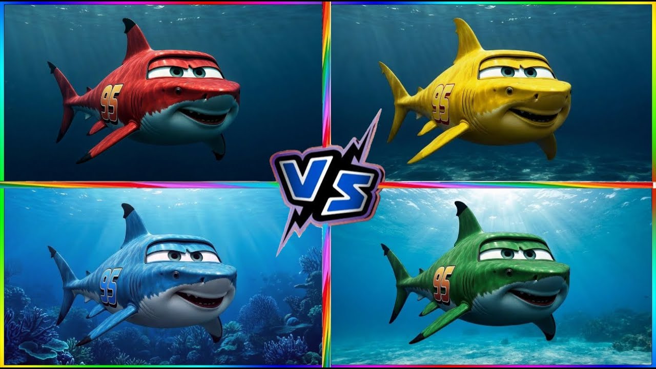 🚜💥😱MCQUEEN SHARK MONSTER🎶 Coffin Dance Song #2