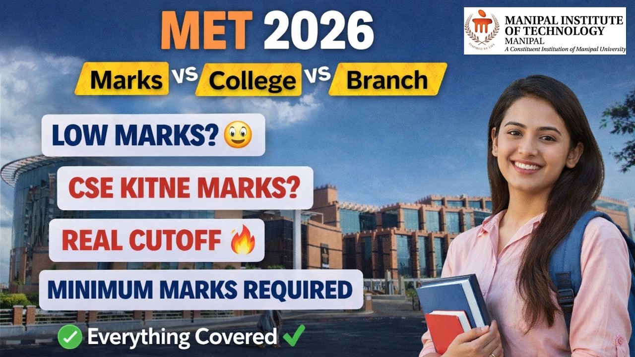 MET 2026 Manipal ||  Marks vs College vs Branch | CSE Cutoff + Minimum Marks Required #manipal_exam