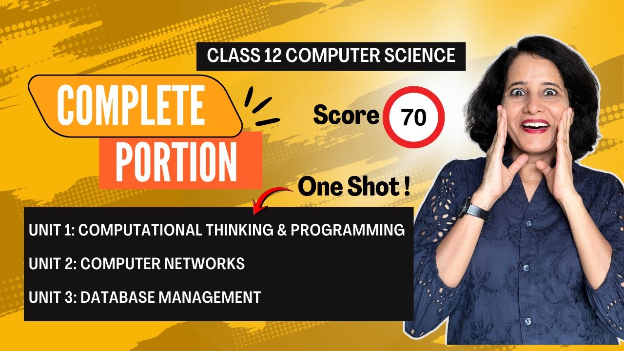 COMPLETE PORTION - ONE SHOT | Class 12 Computer Science | Revision Series | ENGLISH