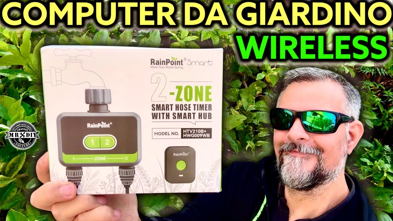 Computer bi-zona da giardino, wireless con wifi bluetooth e app, irrigazione smart. RainPoint timer