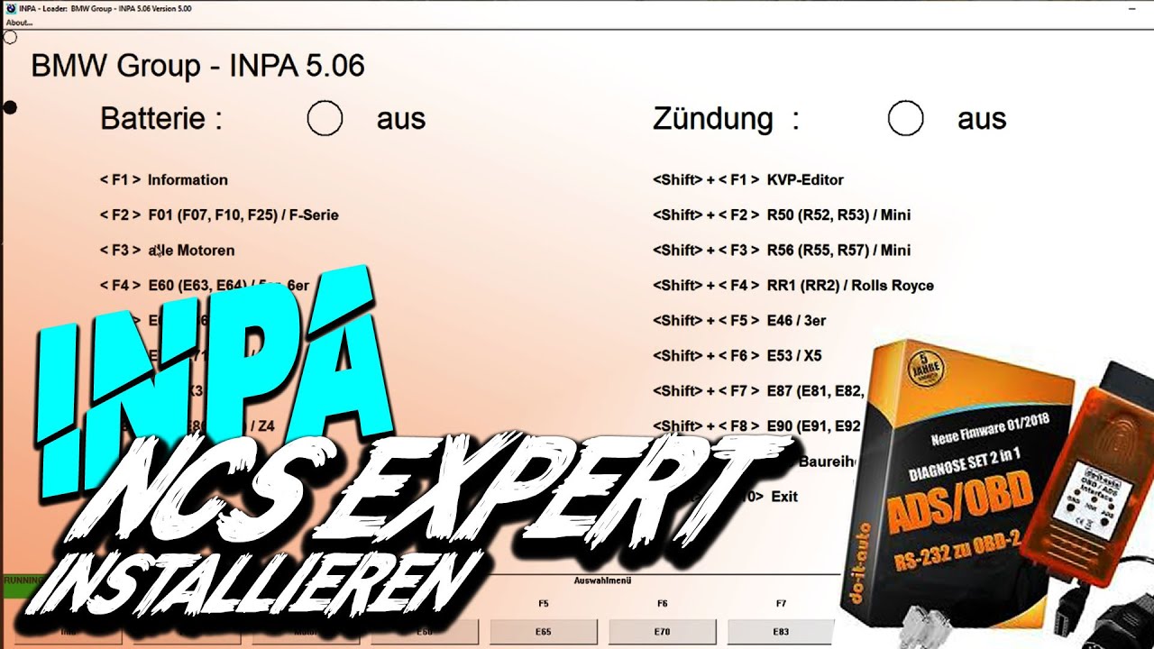 Installing Inpa NCS/Expert